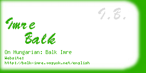 imre balk business card